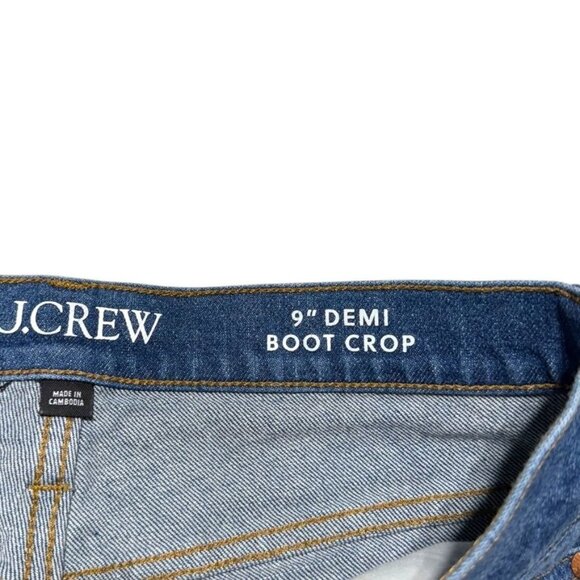 J. Crew Bootcut Cropped Jeans Blue Waist 28 - Picture 3 of 9